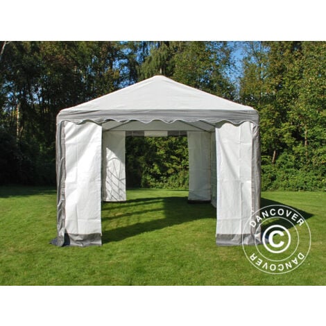 Marquee Party tent Pavilion PLUS 3x6 m PE 700, Grey/White