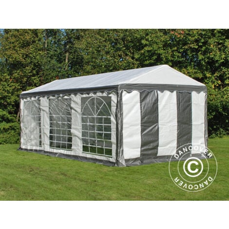 Marquee Party tent Pavilion PLUS 3x6 m PE 700, Grey/White
