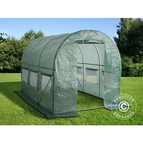 Polytunnel Greenhouse 2x4.5x2 m, 9 m², Green