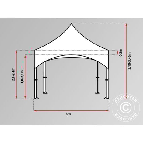 Pop up gazebo FleXtents Pop up canopy Folding tent PRO "Arched"