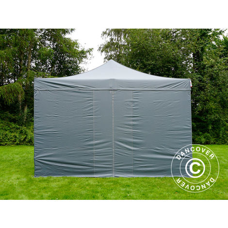 Pop up gazebo FleXtents Pop up canopy Folding tent PRO 4x4 m Grey, incl. 4 sidewalls - Grey