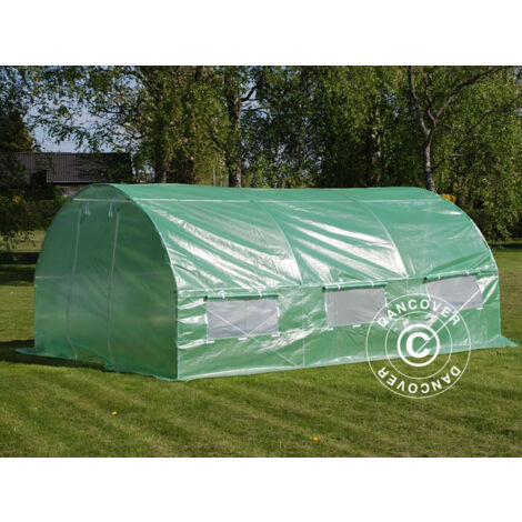 Polytunnel Greenhouse 3x4.5x2 m, 13.5 m², Green