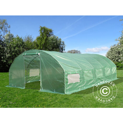Polytunnel Greenhouse 4x6.6x2 m, 26.4 m², Green