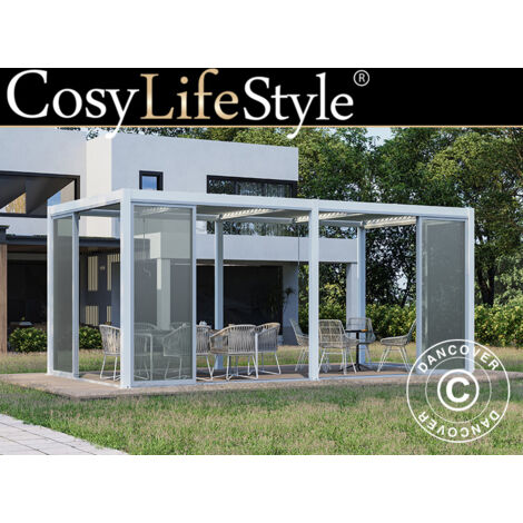 Bioclimatic pergola gazebo San Pablo Alu+ w/sliding doors, 4x5.8 (1/5)