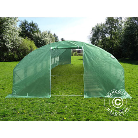Polytunnel Greenhouse 4x10.6x2 m, 42.4 m², Green