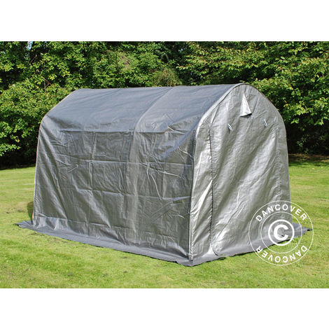 Storage tent Portable garage PRO 2x3x2 m PE, with ground cover, Grey - Grey