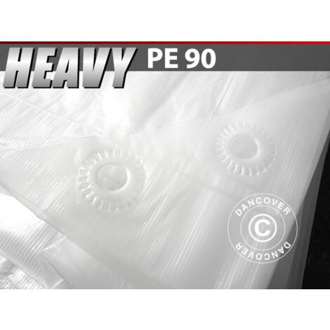 Tarpaulin 2.5x3.6 m, PE 90 g/m², Translucent (1/5)
