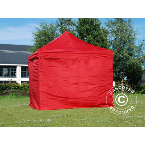 Pop up gazebo FleXtents PRO 2x2 m Red, incl. 4 sidewalls