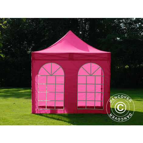 Pop up gazebo FleXtents Pop up canopy Folding tent Xtreme 50 3x3 m Pink, incl. 4 sidewalls - Pink