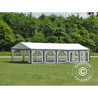 Marquee Party tent Pavilion Original 4x10 m PVC, Grey/White