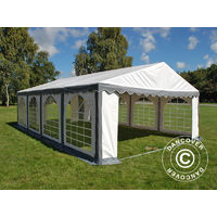 Marquee Party tent Pavilion Original 4x8 m PVC, Grey/White