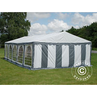 Marquee Party tent Pavilion Original 5x10 m PVC, Grey/White
