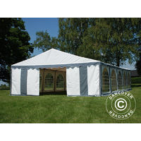 Marquee Party tent Pavilion Original 5x10 m PVC, Grey/White