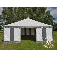 Marquee Party tent Pavilion Original 6x8 m PVC, Grey/White - White / Grey