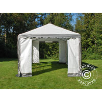 Marquee Party tent Pavilion PLUS 3x6 m PE, Grey/White - White / Grey
