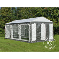 Marquee Party tent Pavilion PLUS 4x6 m PE, Grey/White