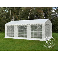 Marquee Party tent Pavilion PLUS 4x6 m PE, White - White