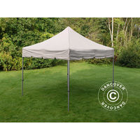 Pop up gazebo FleXtents Pop up canopy Folding tent PRO "Peaked" 3x3 m Latte