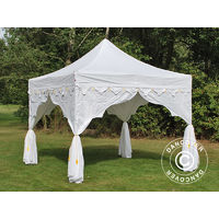 Pop up gazebo FleXtents Pop up canopy Folding tent PRO "Raj" 3x3 m White/Gold - White/Gold