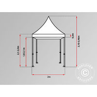 Pop up gazebo FleXtents Pop up canopy Folding tent PRO 2x2 m Blue - Blue