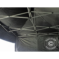 Pop up gazebo FleXtents Pop up canopy Folding tent PRO 3.5x7 m Black, incl. 6 sidewalls