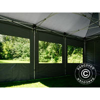 Pop up gazebo FleXtents Pop up canopy Folding tent PRO 4x6 m Grey, incl. 8 sidewalls