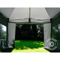 Pop up gazebo FleXtents Pop up canopy Folding tent PRO 4x6 m Grey, incl. 8 sidewalls