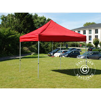 Pop up gazebo FleXtents Pop up canopy Folding tent Xtreme 50 3x3 m Red, incl. 4 sidewalls - Red