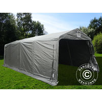 Portable garage Garage tent Basic 3.3x7.2x2.4 m PE, Grey - Grey