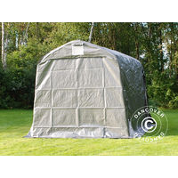 Storage tent Portable garage PRO 2.4x3.6x2.34 m PE, Grey