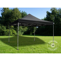 Pop up gazebo FleXtents Pop up canopy Folding tent PRO 4x4 m Black, Flame retardant