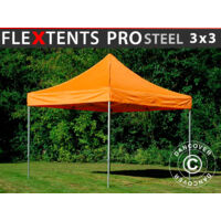 Pop up gazebo FleXtents Pop up canopy Folding tent PRO Steel 3x3