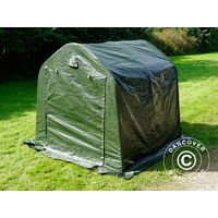 Storage tent Portable garage PRO 2x2x2 m PE, with ground cover, Green/Grey - Green grey