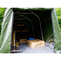 Storage tent Portable garage PRO 2x3x2 m PE, with ground cover, Green/Grey - Green grey