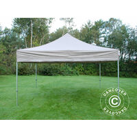 Pop up gazebo FleXtents Pop up canopy Folding tent PRO 4x4 m Latte, incl. 4 sidewalls - Latte