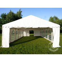 Marquee Party tent Pavilion, SEMI PRO Plus CombiTents® 7x12 m 4-in-1, White - White