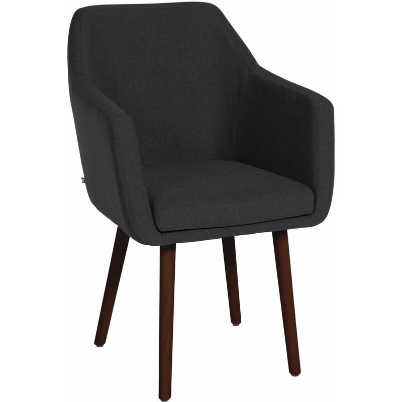 Silla De Salón Utrecht En Tela Negro Nogal (roble)