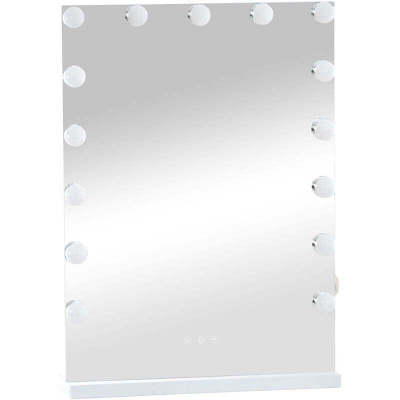 Espejo de maquillaje elegante para pared con 12 luces LED de bajo consumo  Visalia CLP