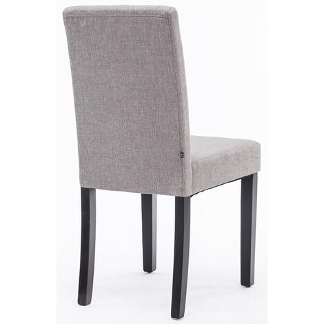 Silla de Comedor Ina en Tela Gris claro Negro