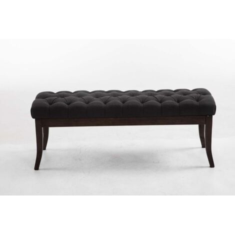 Taburete Recibidor Ramses En Tela & Madera Oscura Gris oscuro 120 cm (1/3)