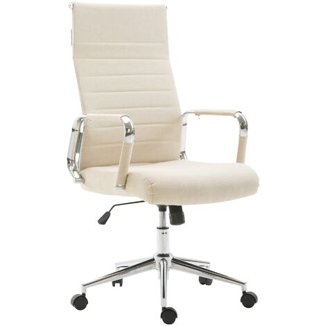 Silla De Oficina Kolumbus En Tela Crema