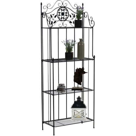 Estantería de Hierro Plegable Flora Negro