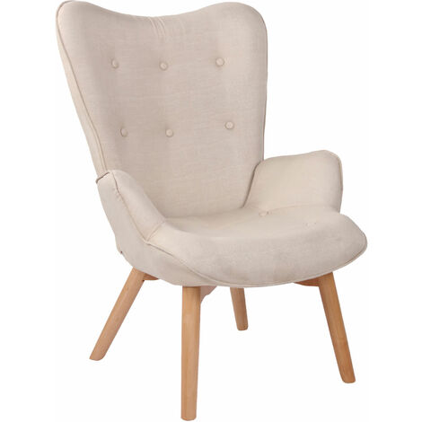 Sillón Orejero Nórdico Durham Crema