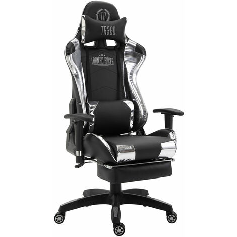 Silla Gaming Turbo Negro/blanco Simil cuero (metálico)