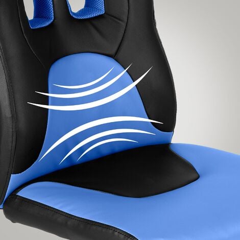 Silla de escritorio divertida para niños Negro/azul