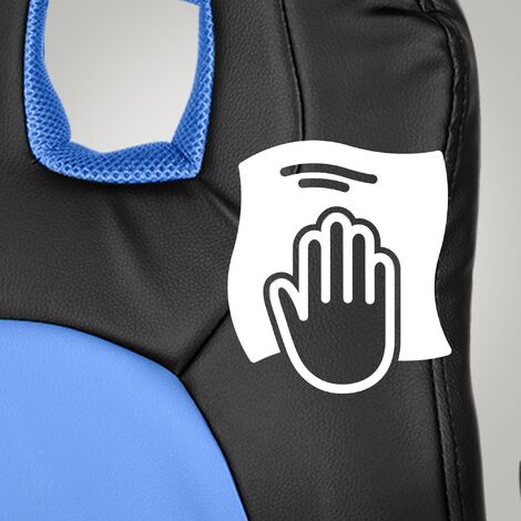 Silla de escritorio divertida para niños Negro/azul