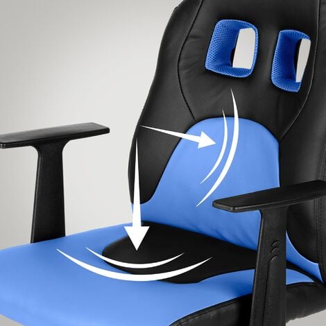 Silla de escritorio divertida para niños Negro/azul