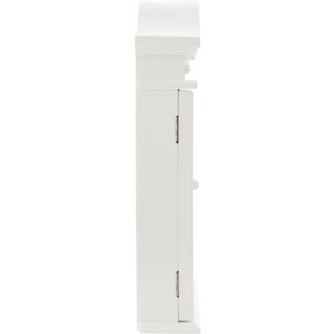 Armario para llaves de madera, 30 x 20 cm, blanco, con 6 ganchos