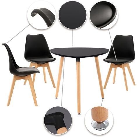Juego de mesa y sillas de bar para 2, mesa redonda de 3 piezas con 2  taburetes, mesa de comedor y sillas tapizada de poliuretano para cocina,  sala de