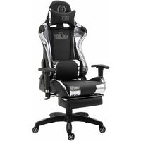 Silla Gaming Turbo Negro/blanco Simil cuero (metálico)